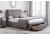 5ft King Size Valentine Grey fabric upholstered 2 drawer storage bed frame 3